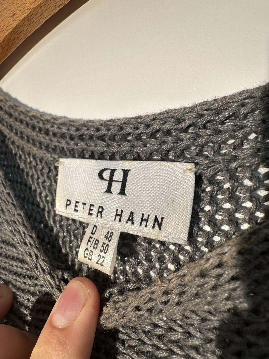 Peter Hahn T-shirt: Peter Hahn Damen-Leinenshirt Grau/Oliv Gr. 48 – Usato da Therwil venduto da jonasiw 7